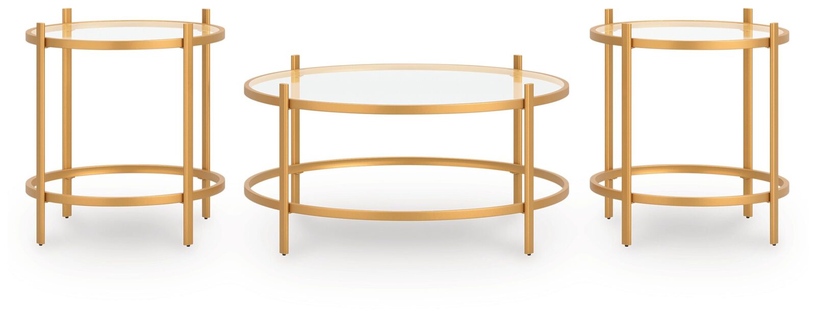 Pearlox - Occasional Table Set (Set of 3) - Gold - Image 3