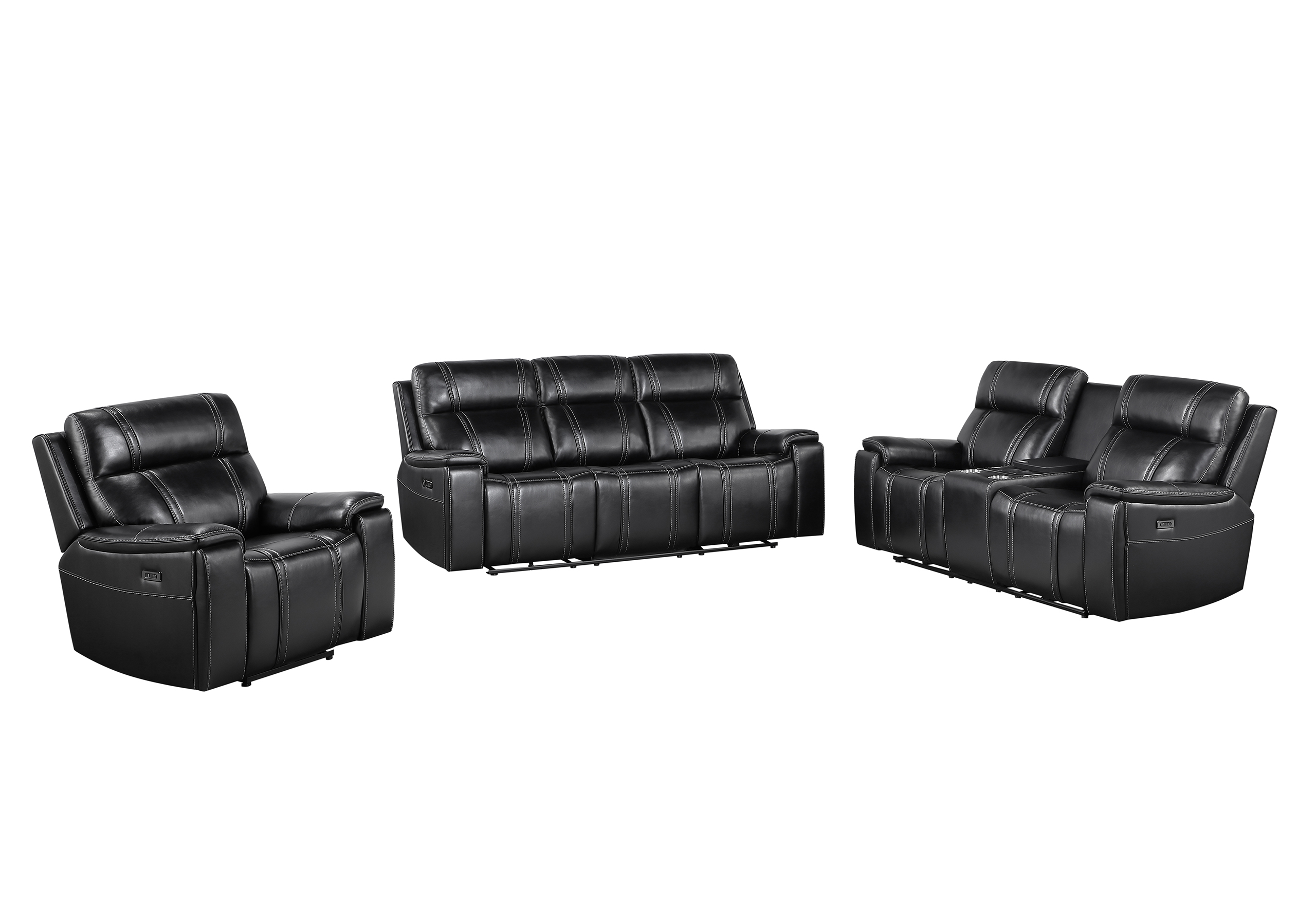 U8880 - Living Room Set - Black - Image 9