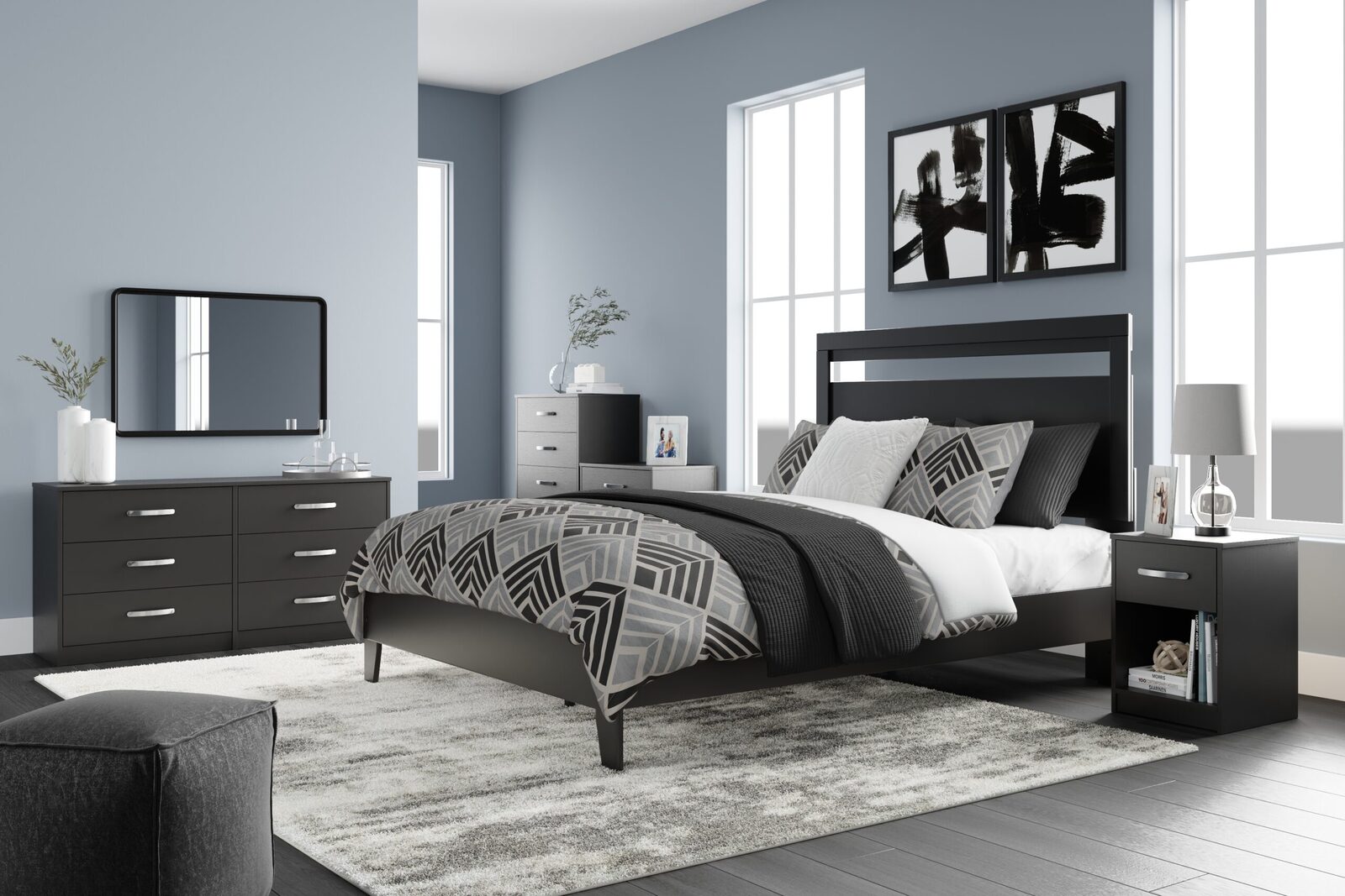 Finch - Six Drawer Dresser - Black - Image 3