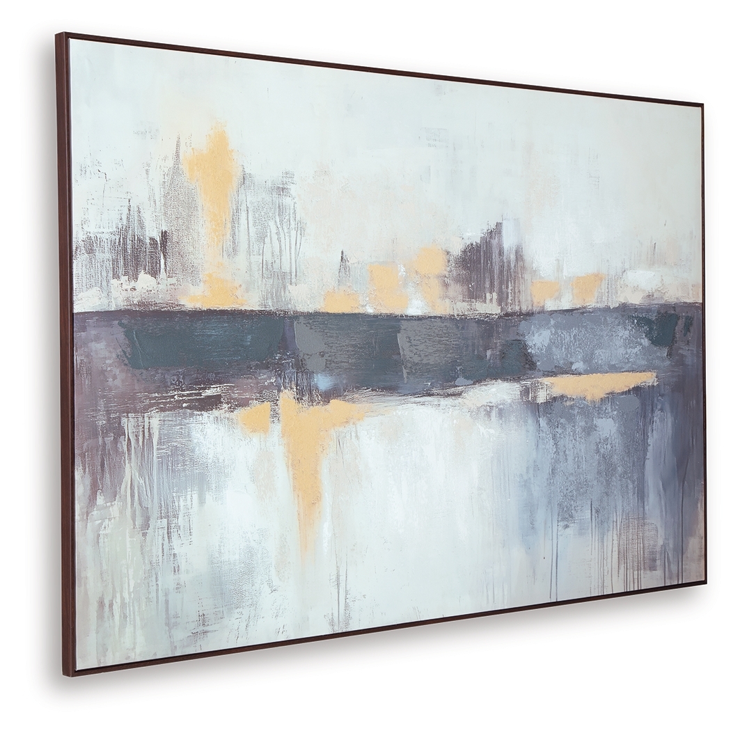 Gatesford - Wall Art - Blue / White / Tan - Image 3