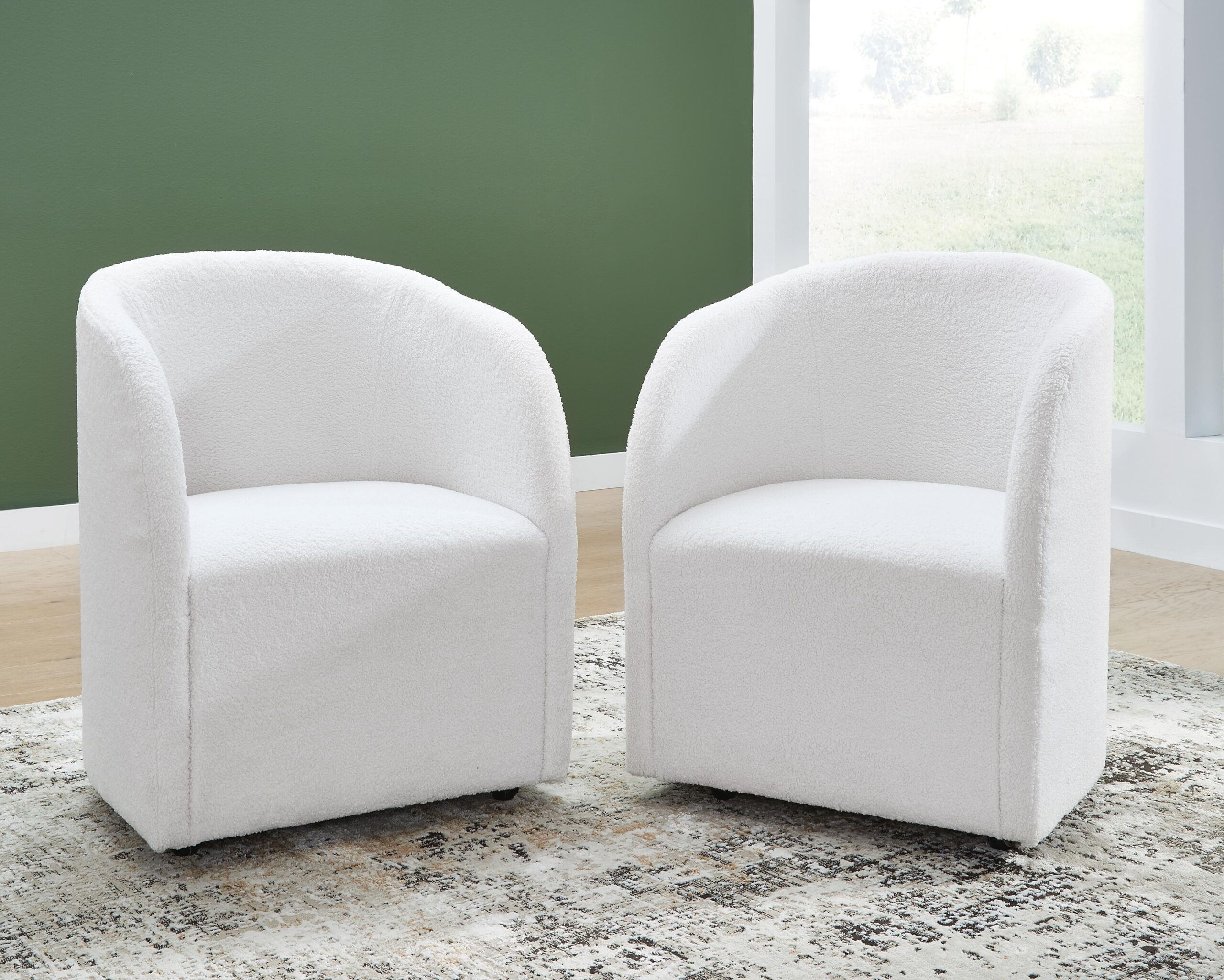 Rowanbeck - Dining Upholstered Arm Chair (Set of 2) - Ivory - Image 2