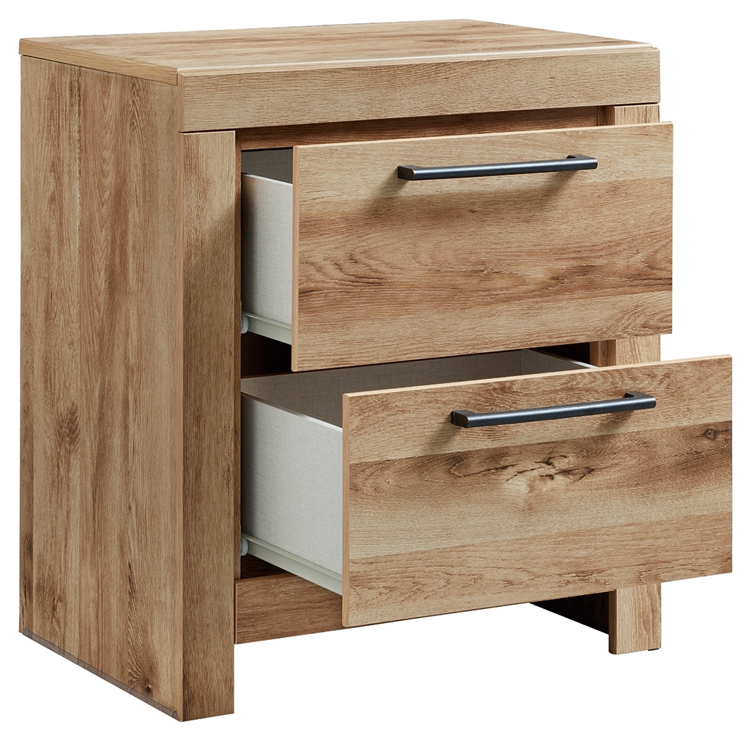 Hyanna - Two Drawer Night Stand - Tan Brown - Image 3