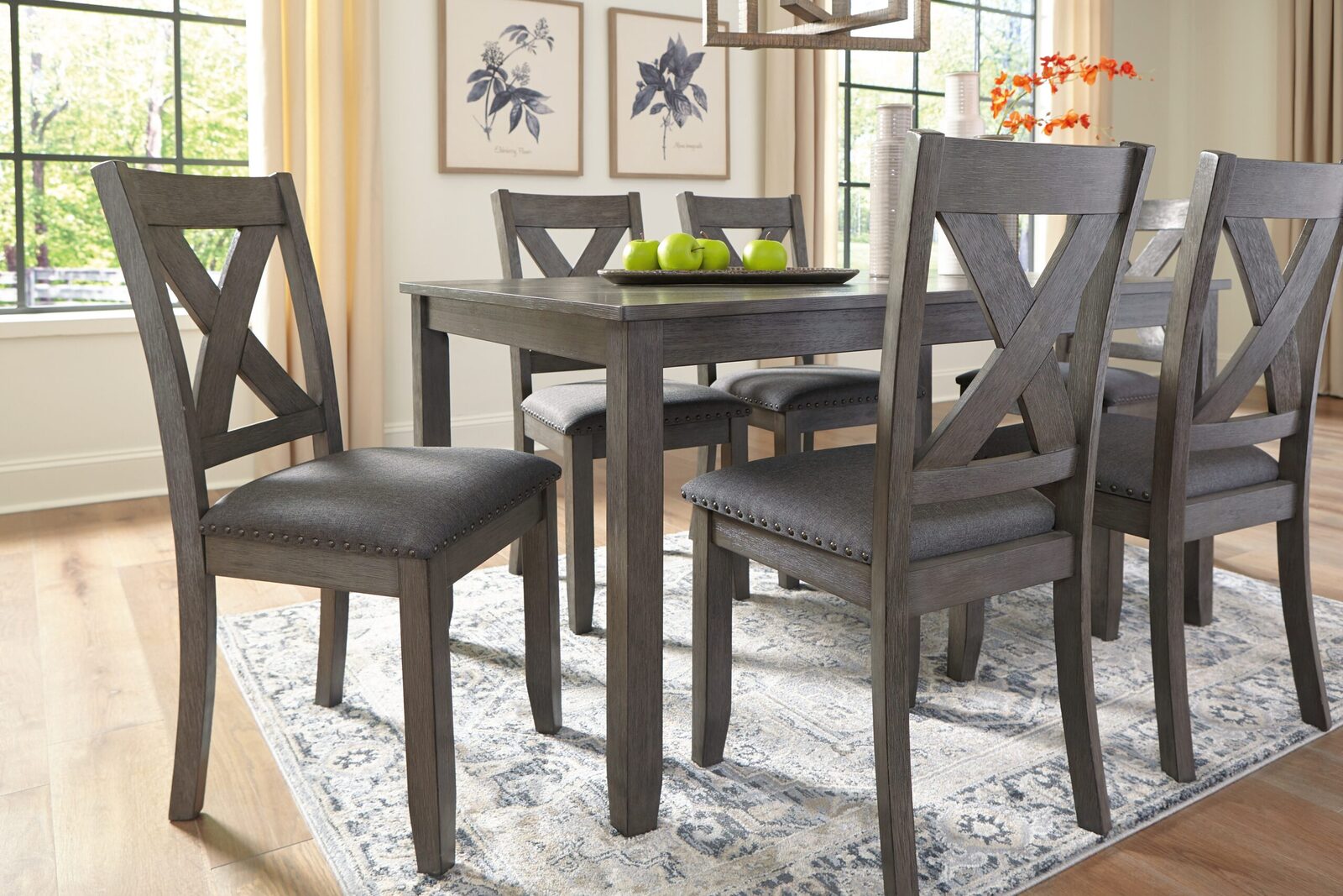 Caitbrook - RECT DRM Table Set (Set of 7) - Gray - Image 5