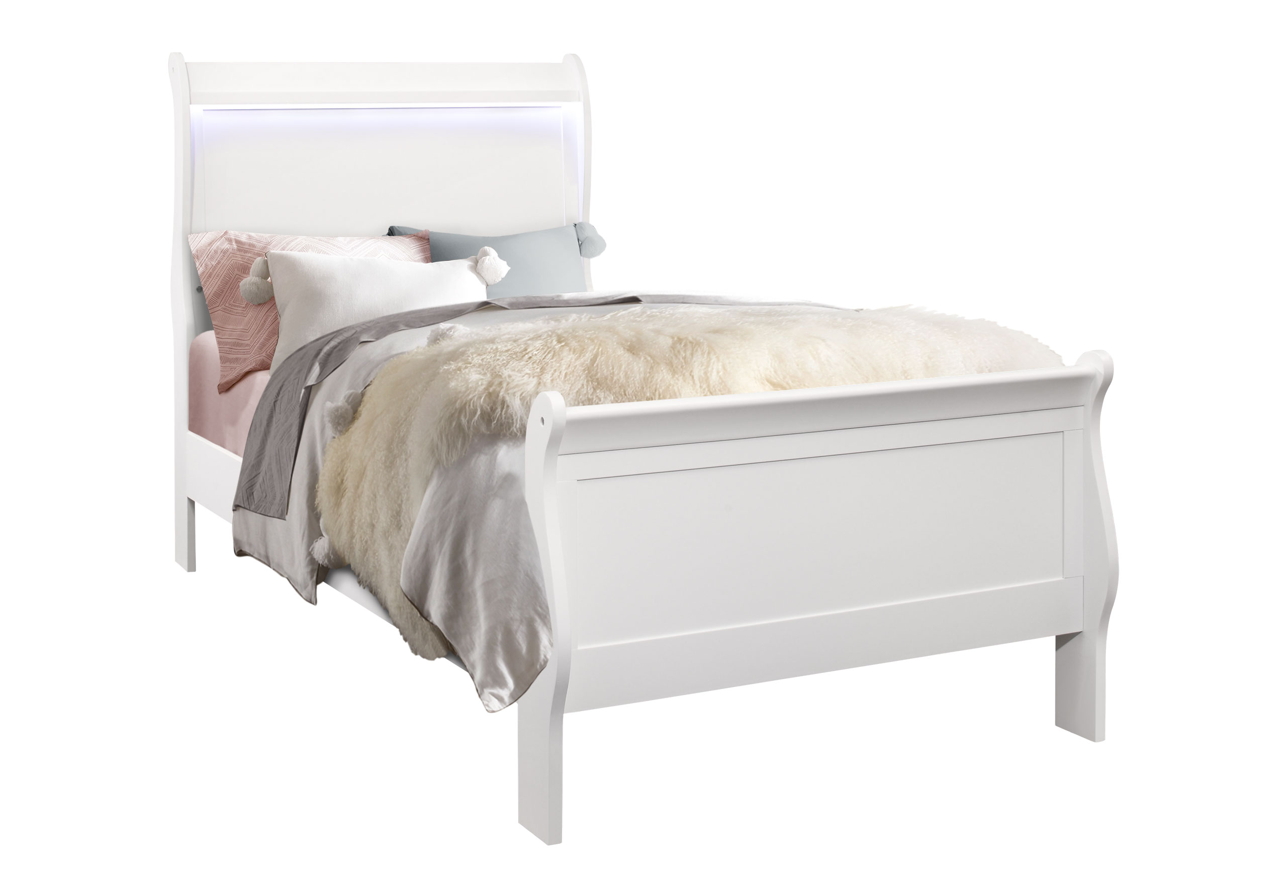 Charlie - Twin Bed - White - Image 2