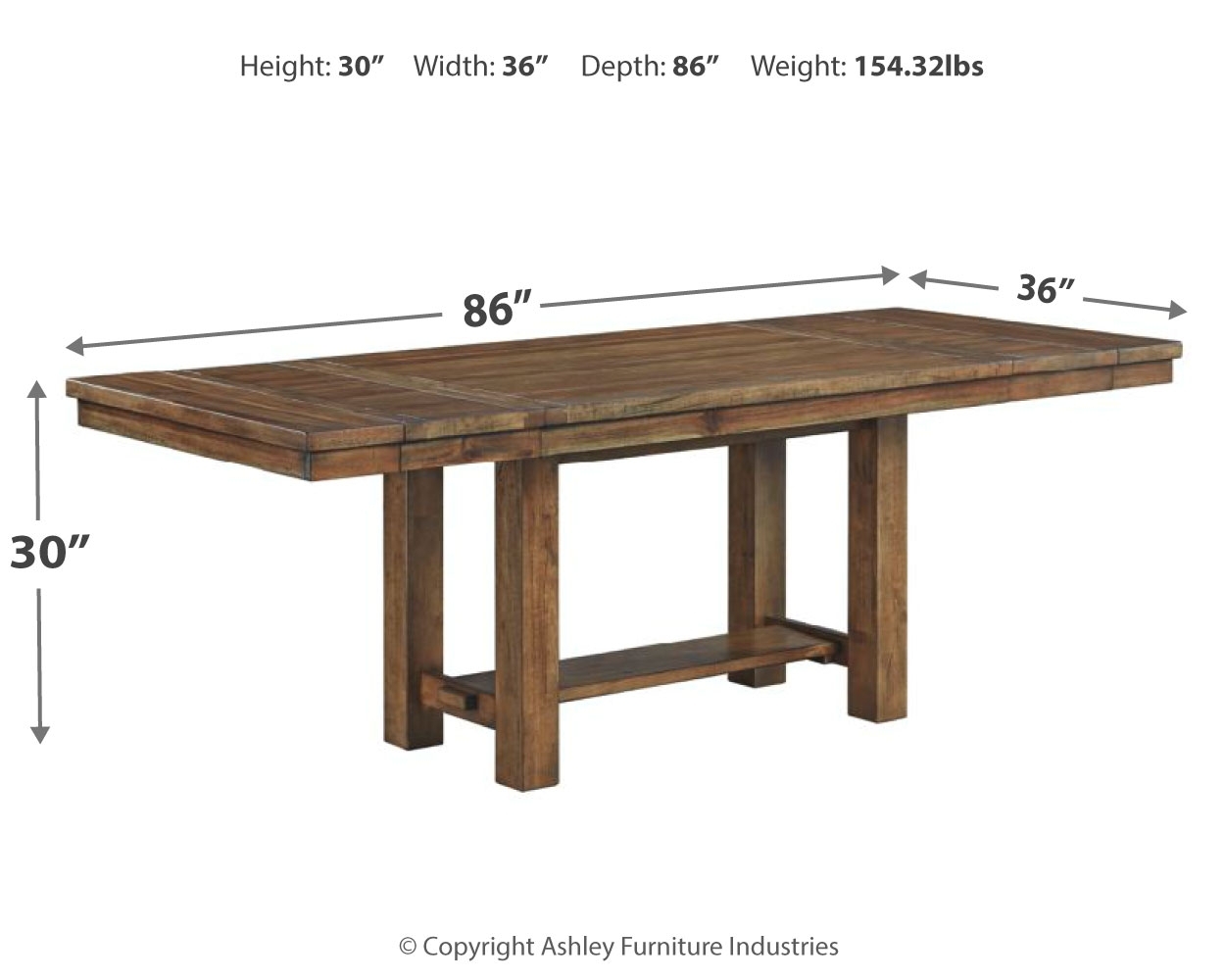 Moriville - Rectangular Dining Room Extension Table - Grayish Brown - Image 4
