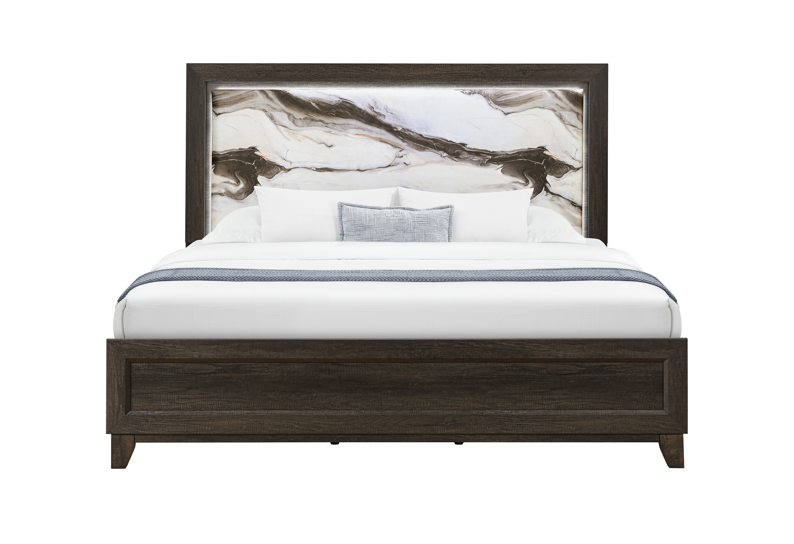 Harmony - Bed With LED - Dark Brown