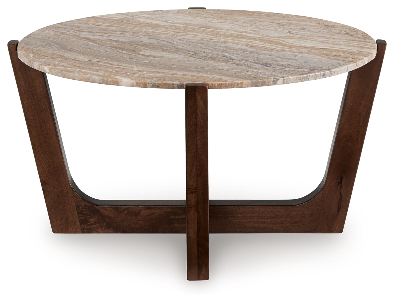 Tanidore - Round Cocktail Table - Warm Brown - Image 3