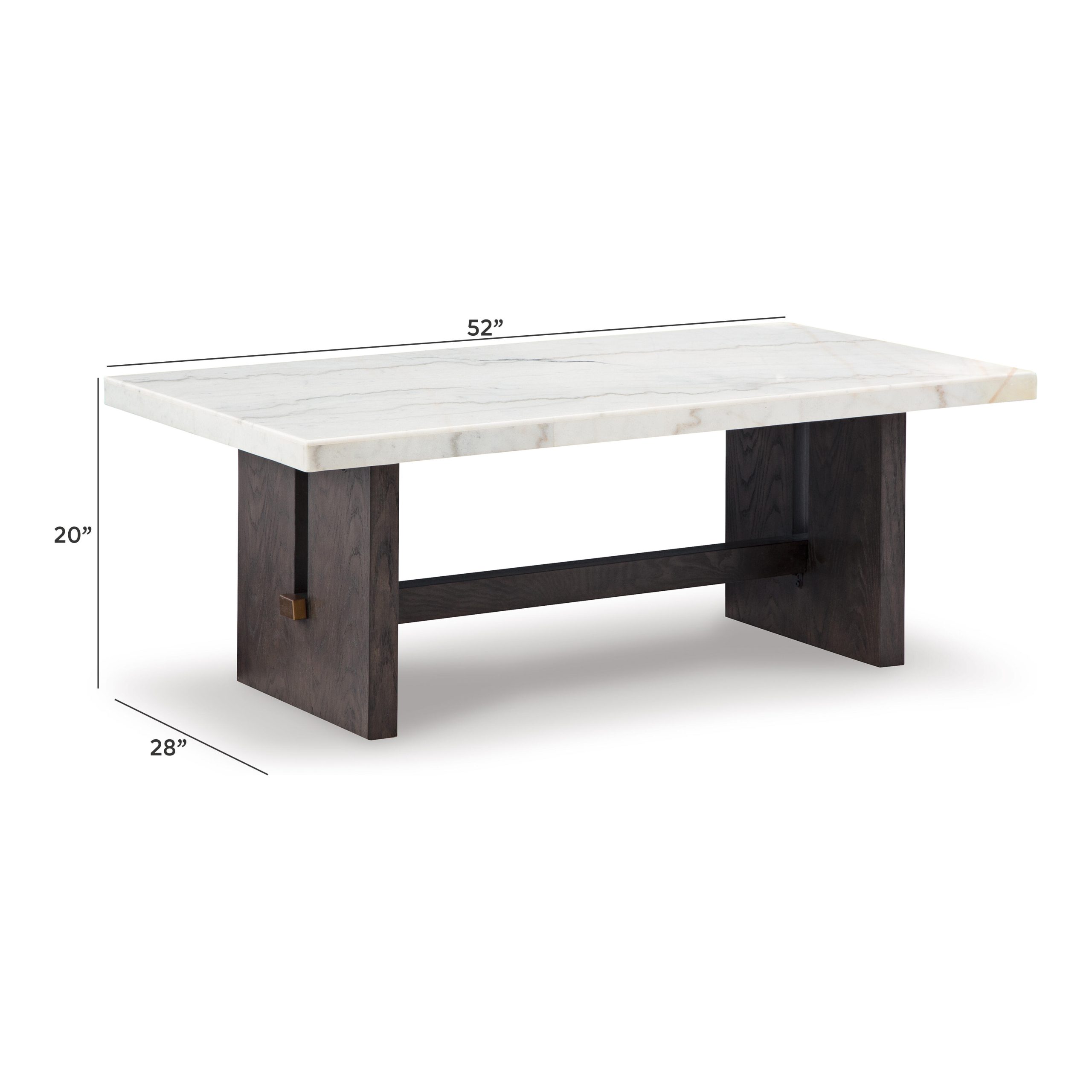 Burkhaus - Rectangular Cocktail Table - White / Dark Brown - Image 8