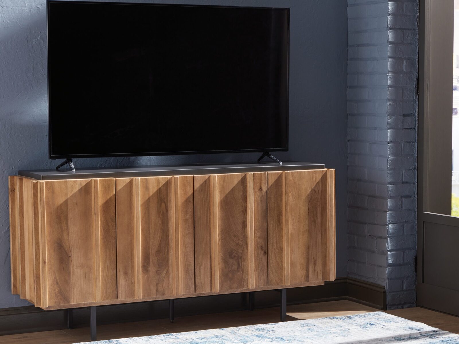 Quintavious - Accent Cabinet - Brown / Charcoal - Image 6