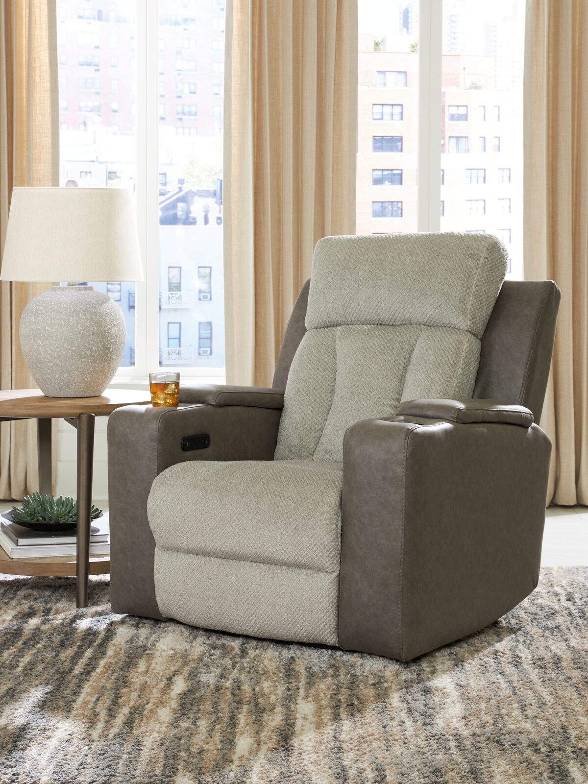 WhipLash - Power Recliner With Adj Headrest - Sisal - Image 2