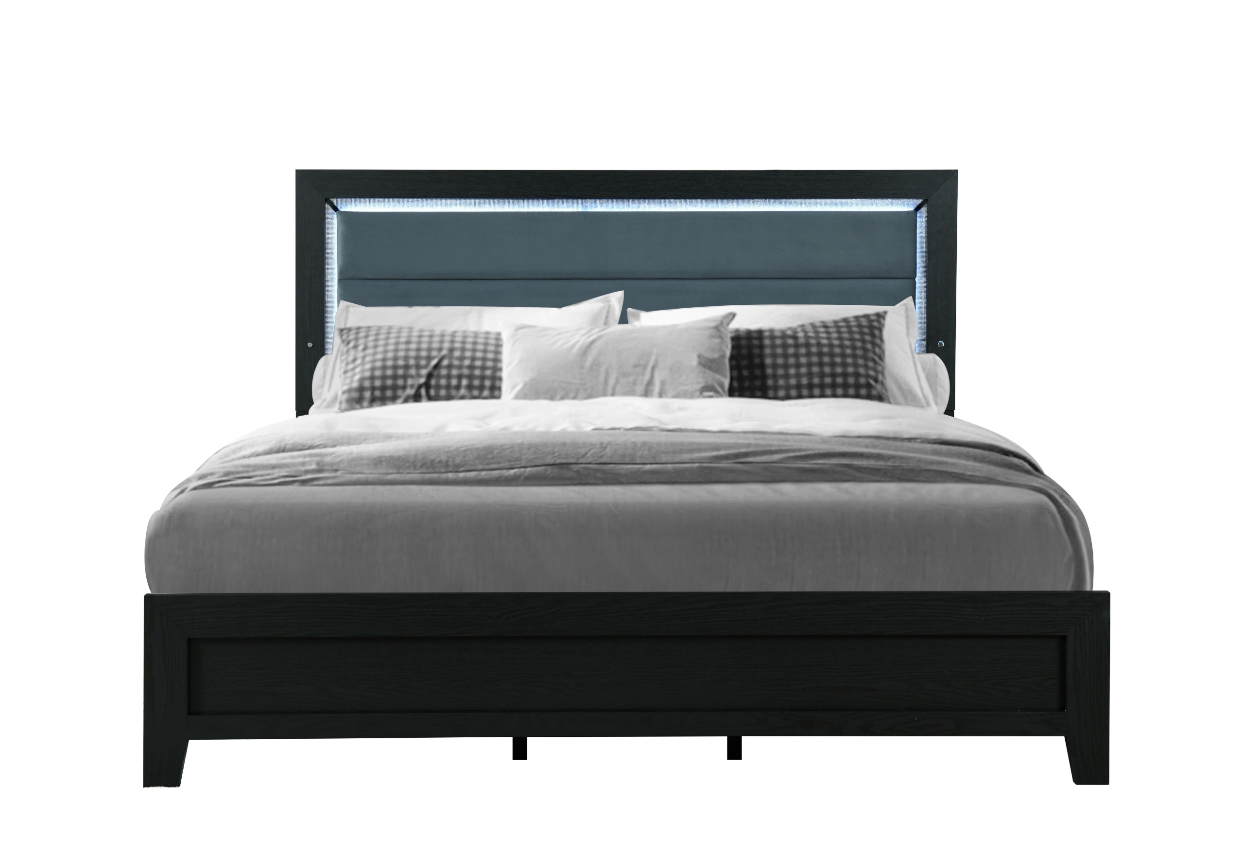 Reid - Bed With LED - Black