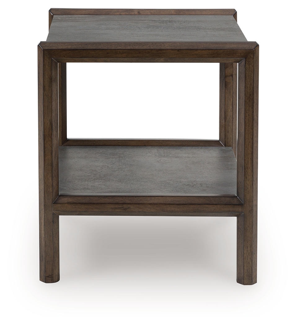 Kallenny - Rectangular End Table - Brown / Gray - Image 4