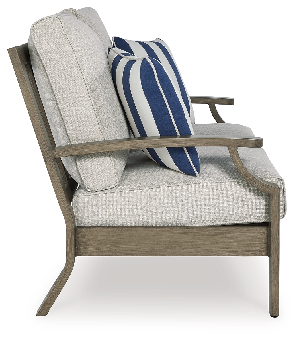 Rainier Ranch - Loveseat With Cushion - Brown / Beige - Image 4