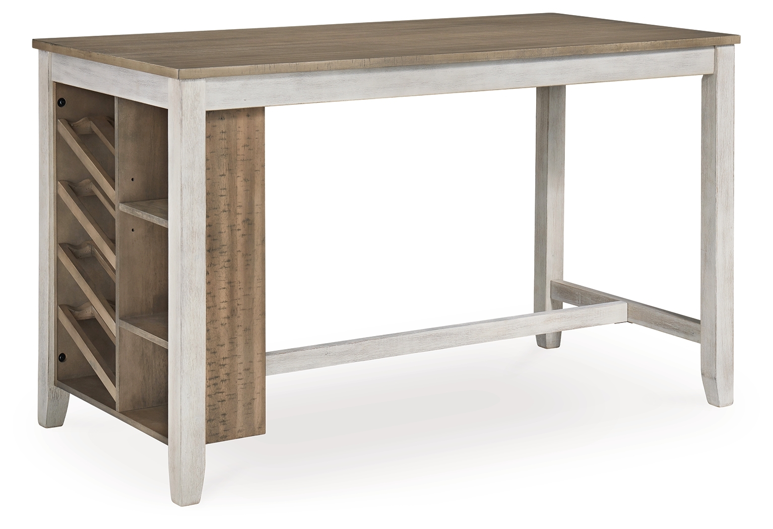 Skempton - Rectangular Counter Table With Storage - White