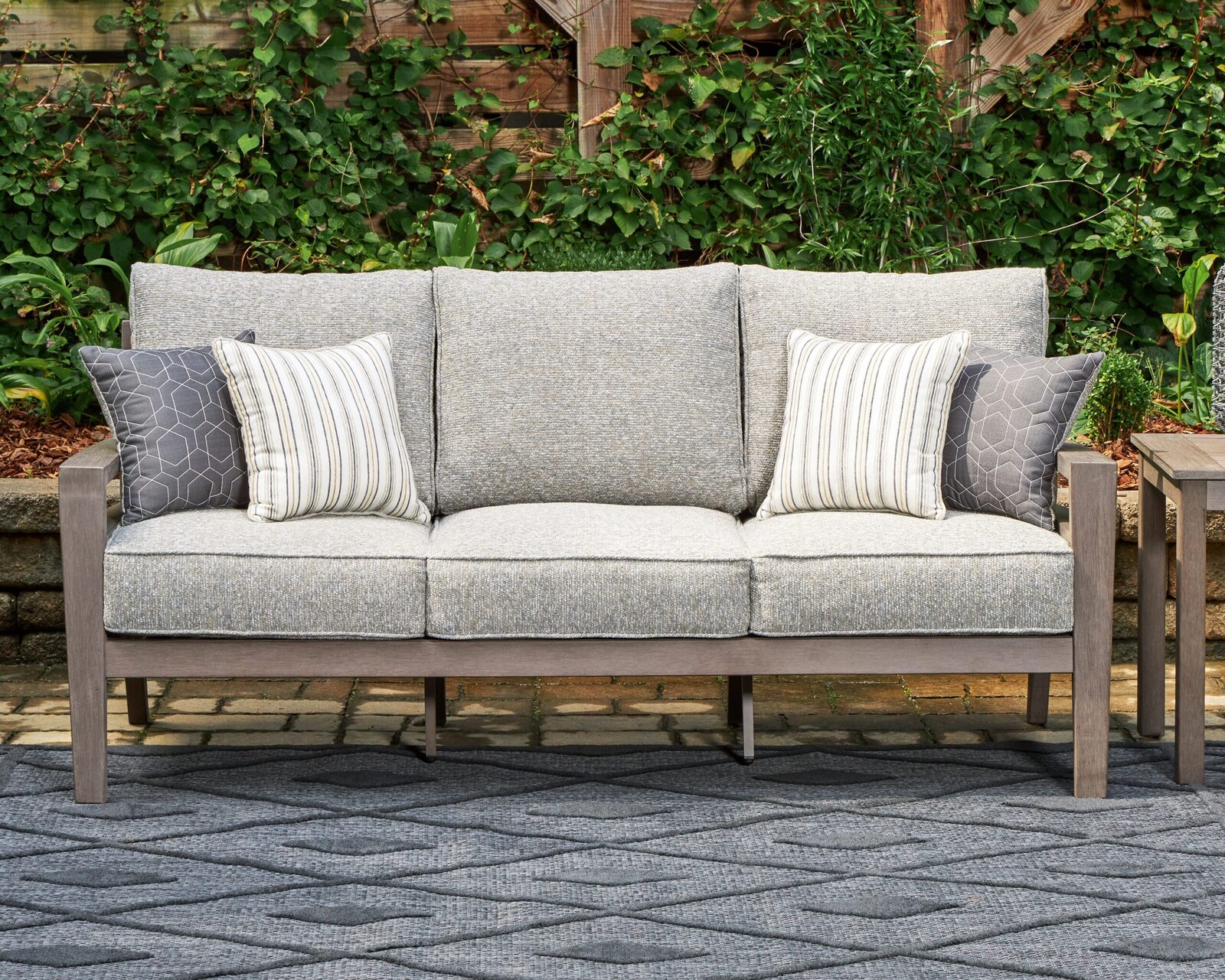 Hillside Barn - Sofa With Cushion - Gray / Brown - Image 2