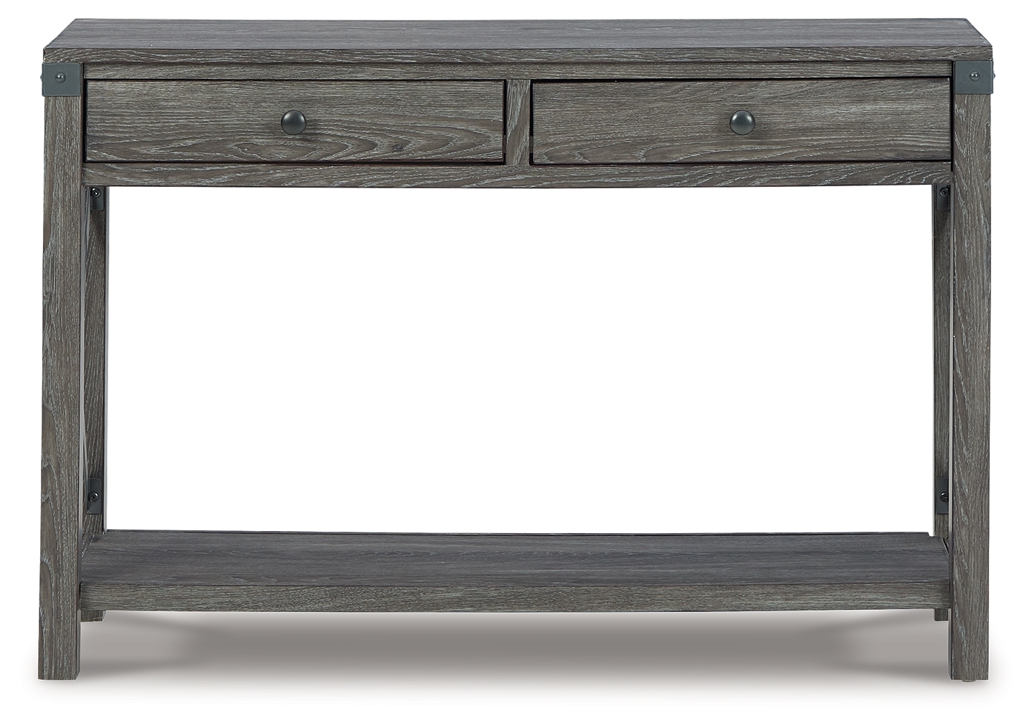 Freedan - Console Sofa Table - Grayish Brown - Image 3
