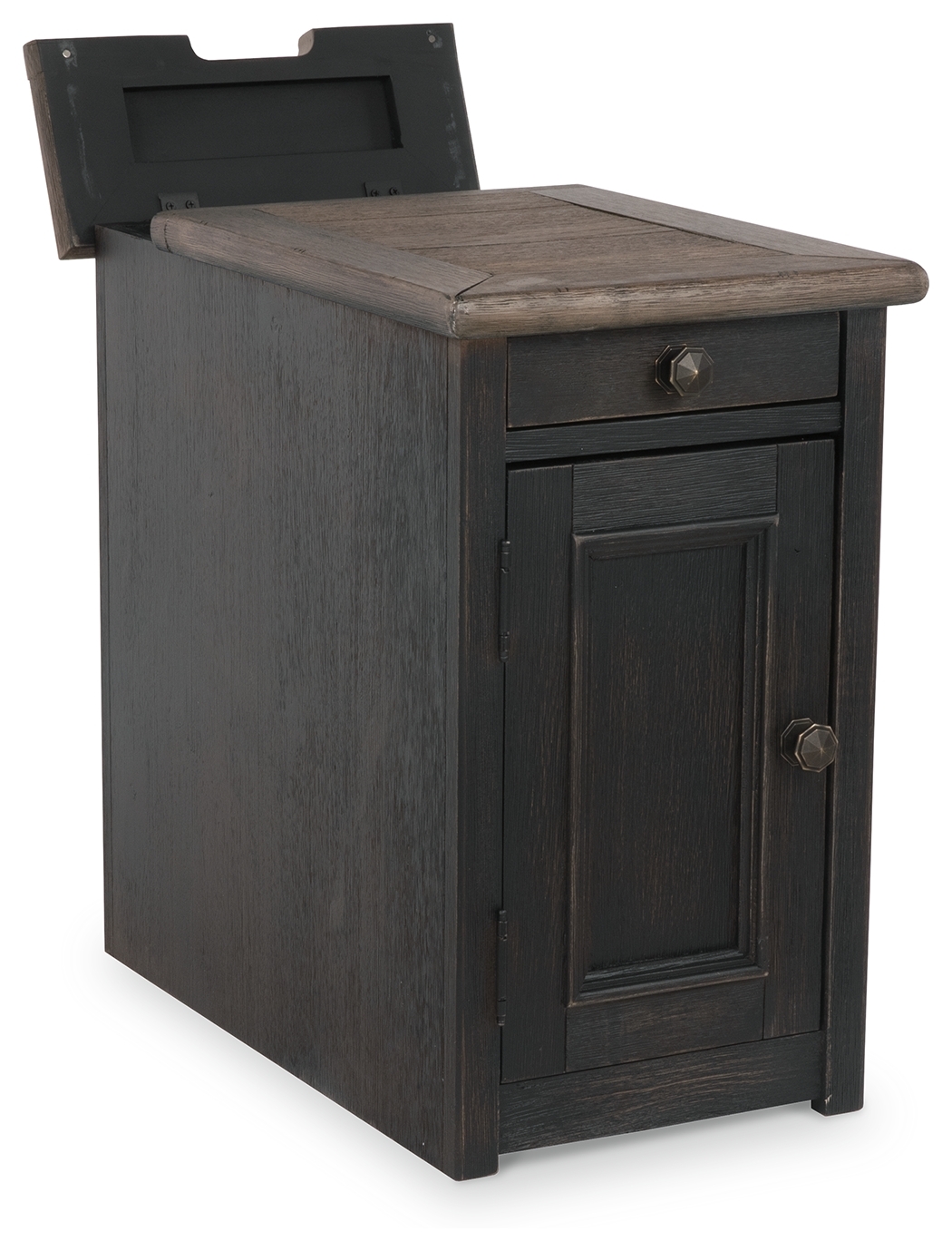 Tyler Creek - Chair Side End Table - Grayish Brown / Black - Image 3