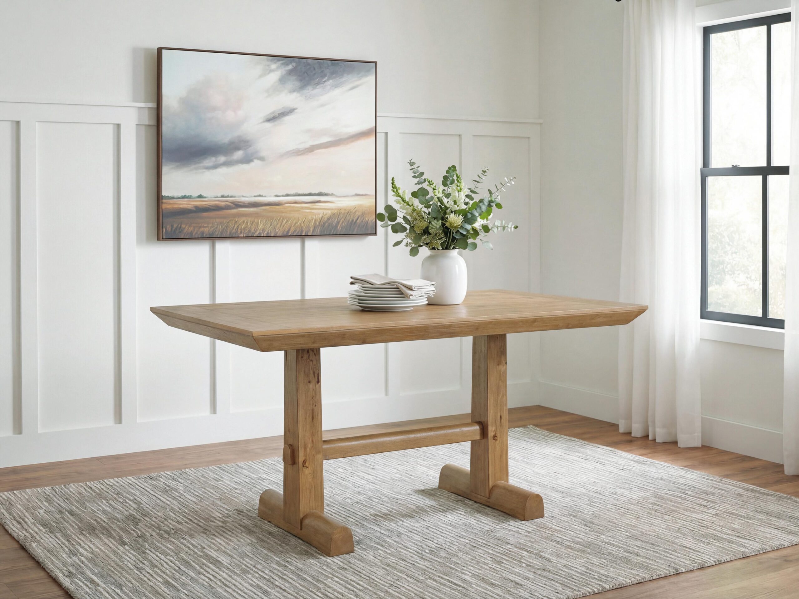 Ridgester - Rectangular Dining Room Counter Table - Light Brown - Image 2