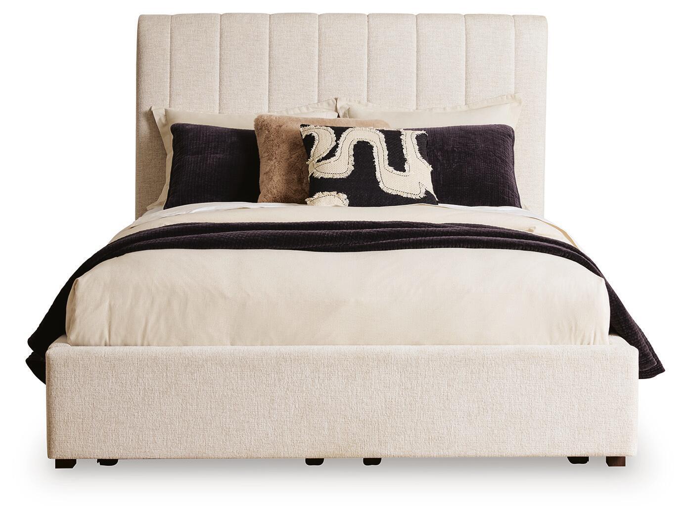 Brizmore - Queen Upholstered Storage Bed - Beige - Image 3