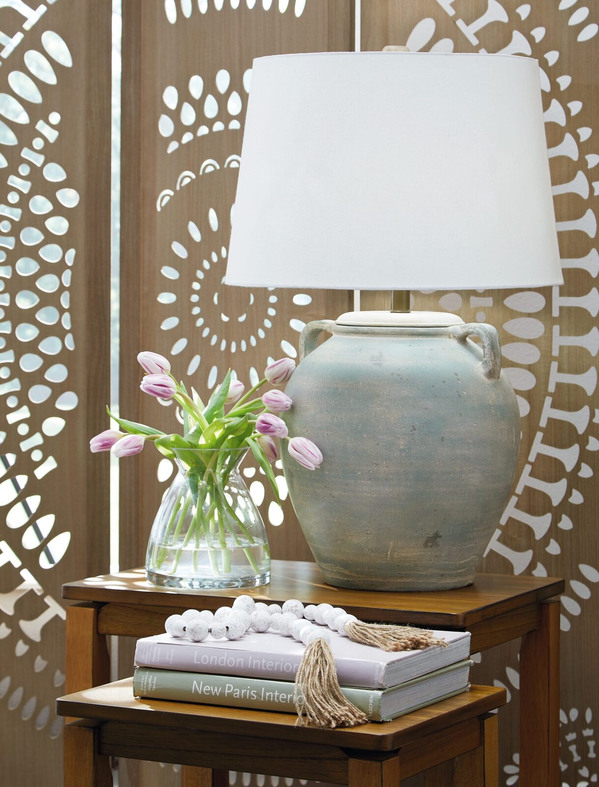 Shawburg - Terracotta Table Lamp - Antique Green - Image 2
