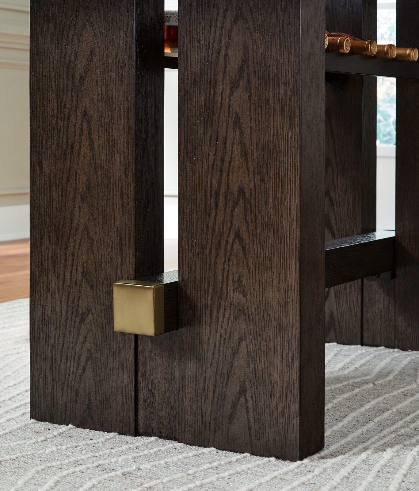 Burkhaus - Rectangular Dining Room Counter Table - Dark Brown - Image 5