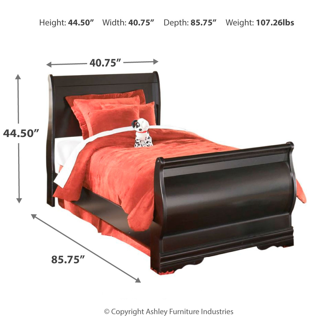 Huey Vineyard - Sleigh Bed - Image 6