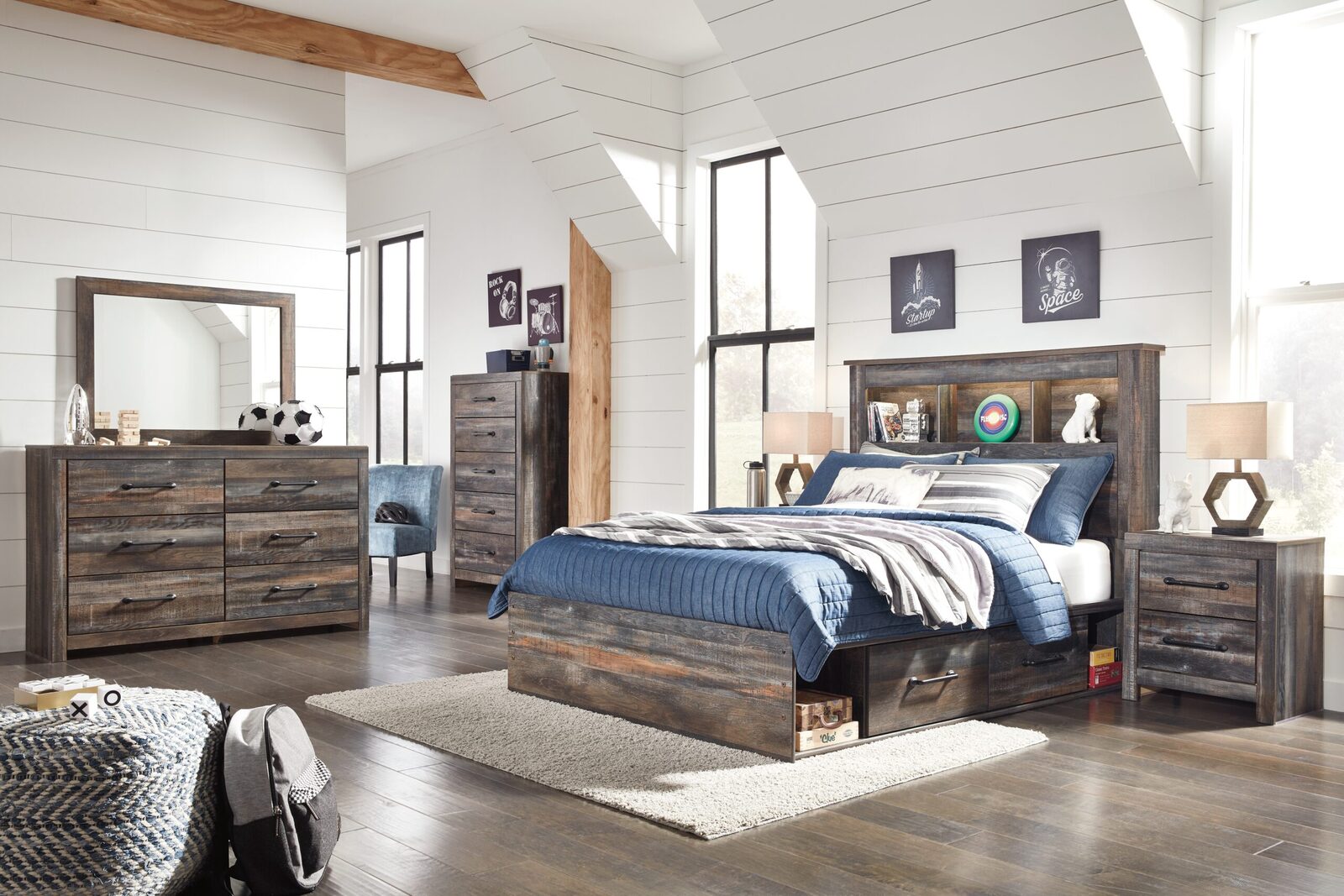 Drystan - Panel Bookcase Bed - Image 18