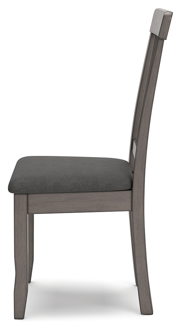Shullden - 5 Pc. - Drop Leaf Table, 4 Side Chairs - Gray - Image 6