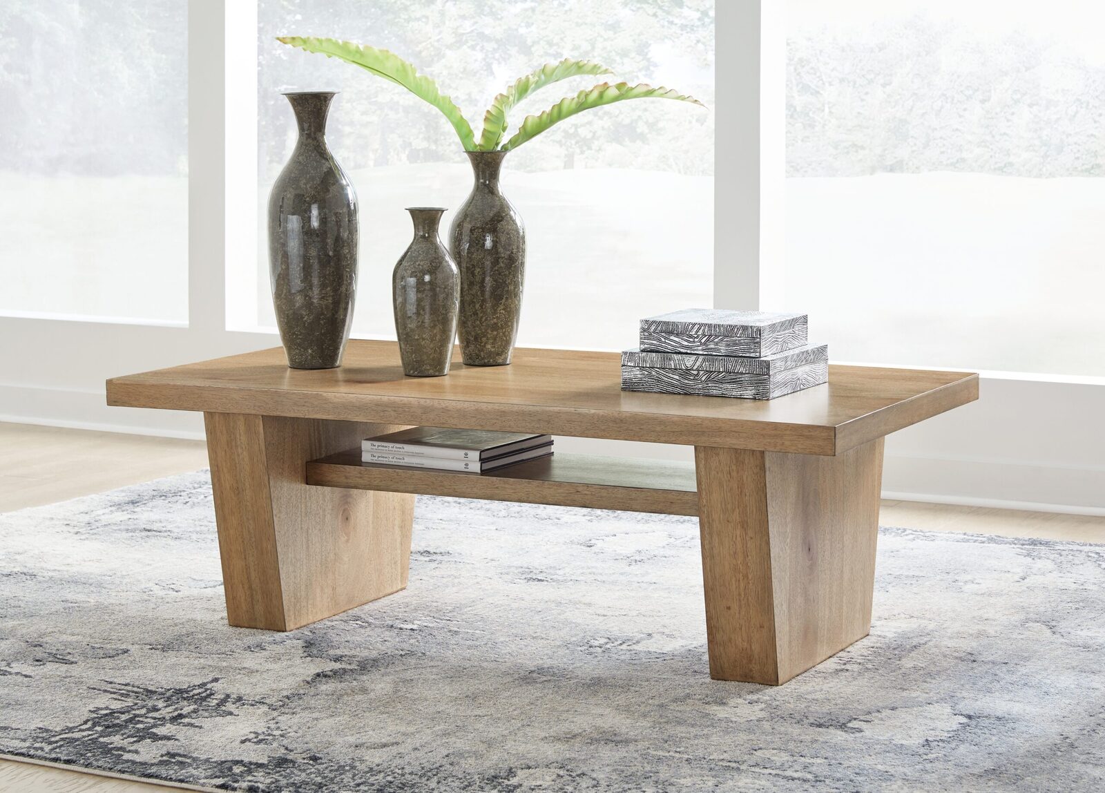 Kristiland - Rectangular Cocktail Table - Light Brown - Image 2