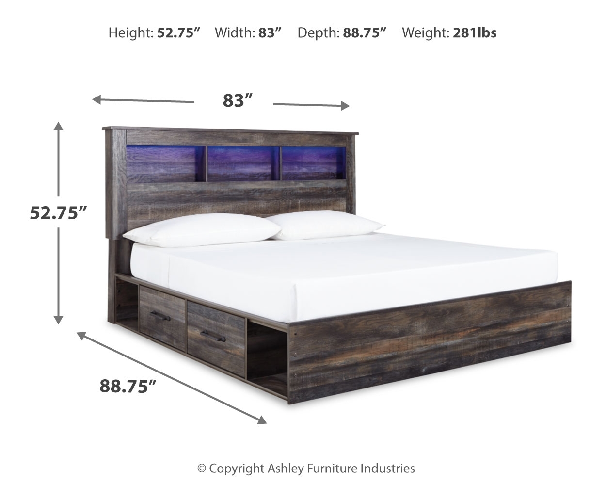 Drystan - Panel Bookcase Bed - Image 32