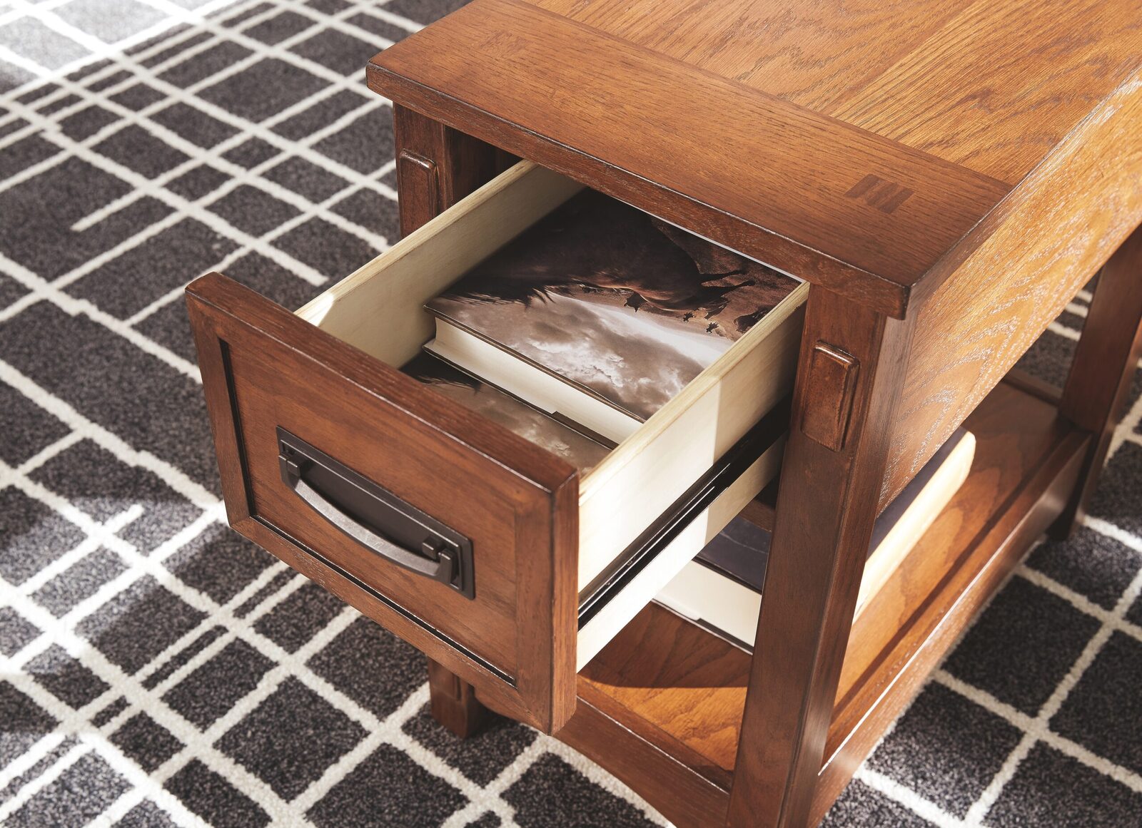 Breegin - Chair Side End Table - 1 Drawer - Brown - Image 8