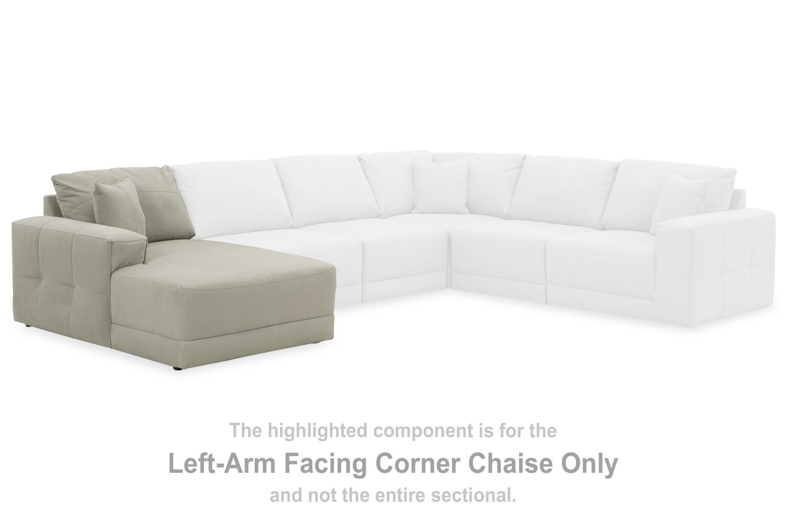 Next-Gen Gaucho - LAF Corner Chaise - Gray - Image 2