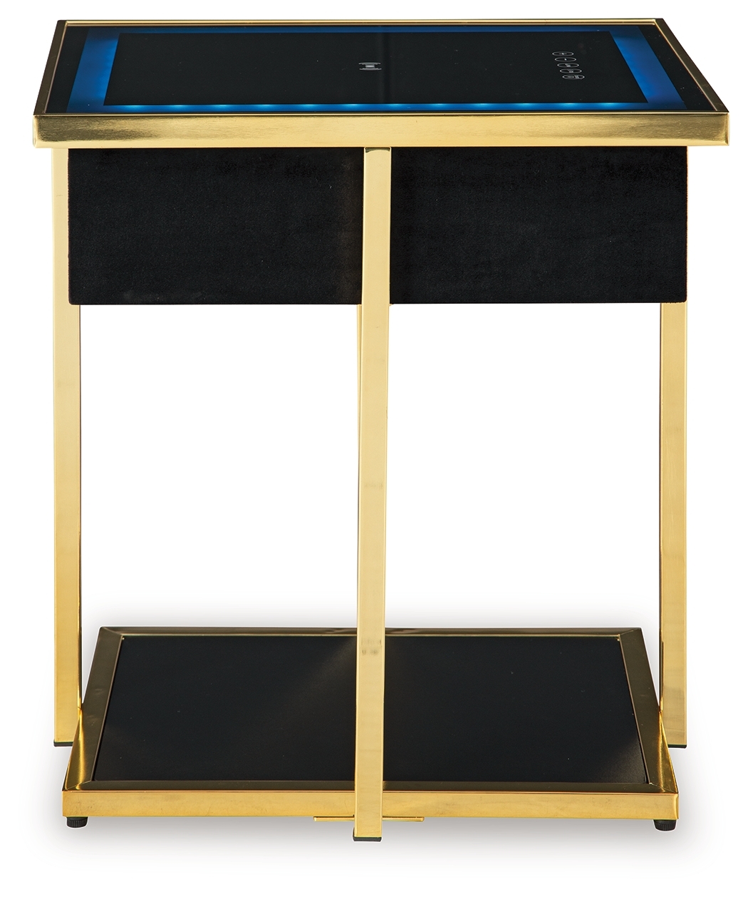 Rexwell - Accent Table With Speaker - Black / Gold Finish - Image 4