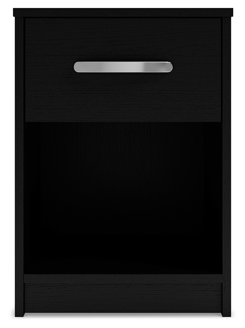 Finch - One Drawer Night Stand - 23" Height - Black - Image 5