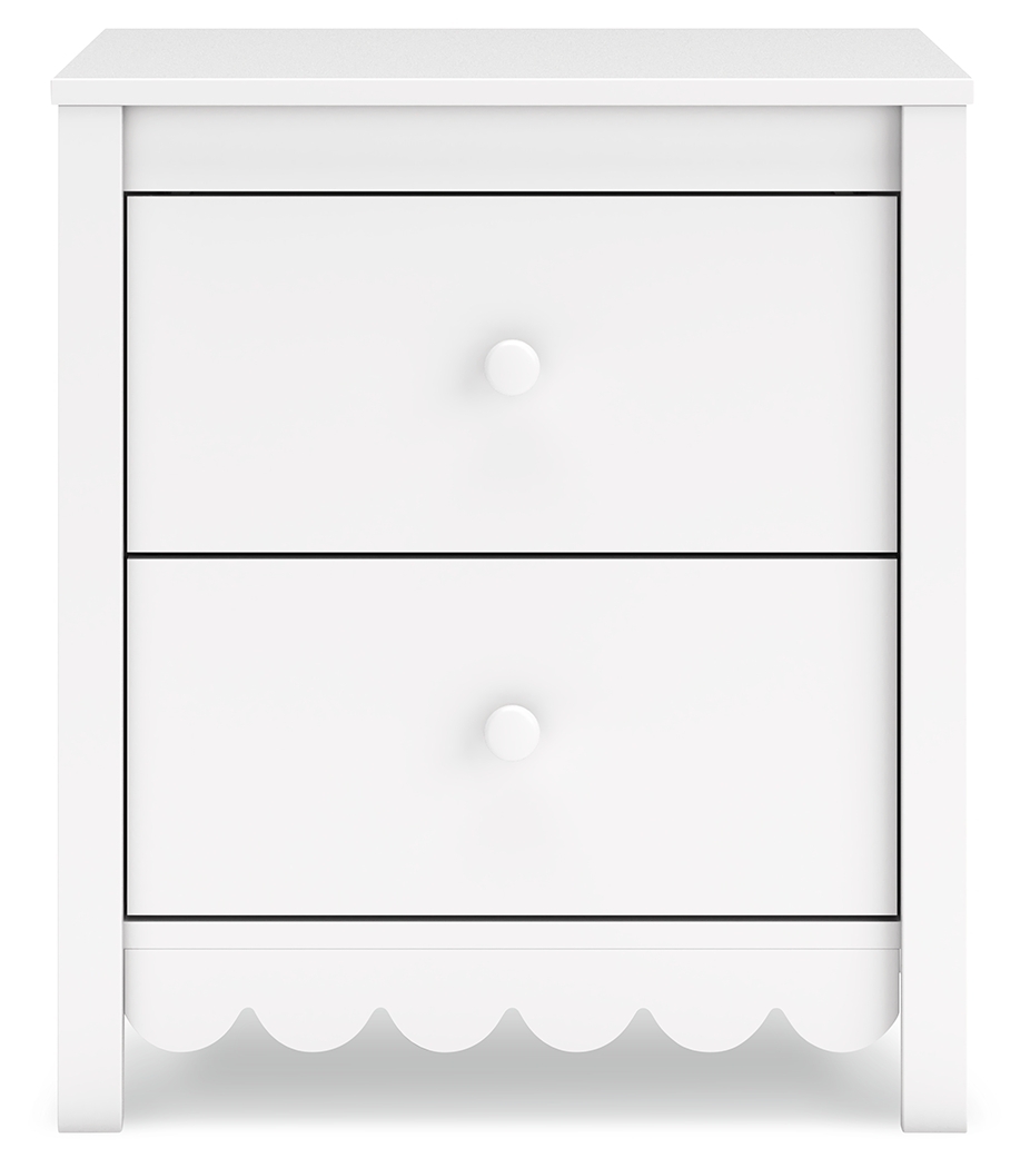 Hallityn - Two Drawer Night Stand - White - Image 3