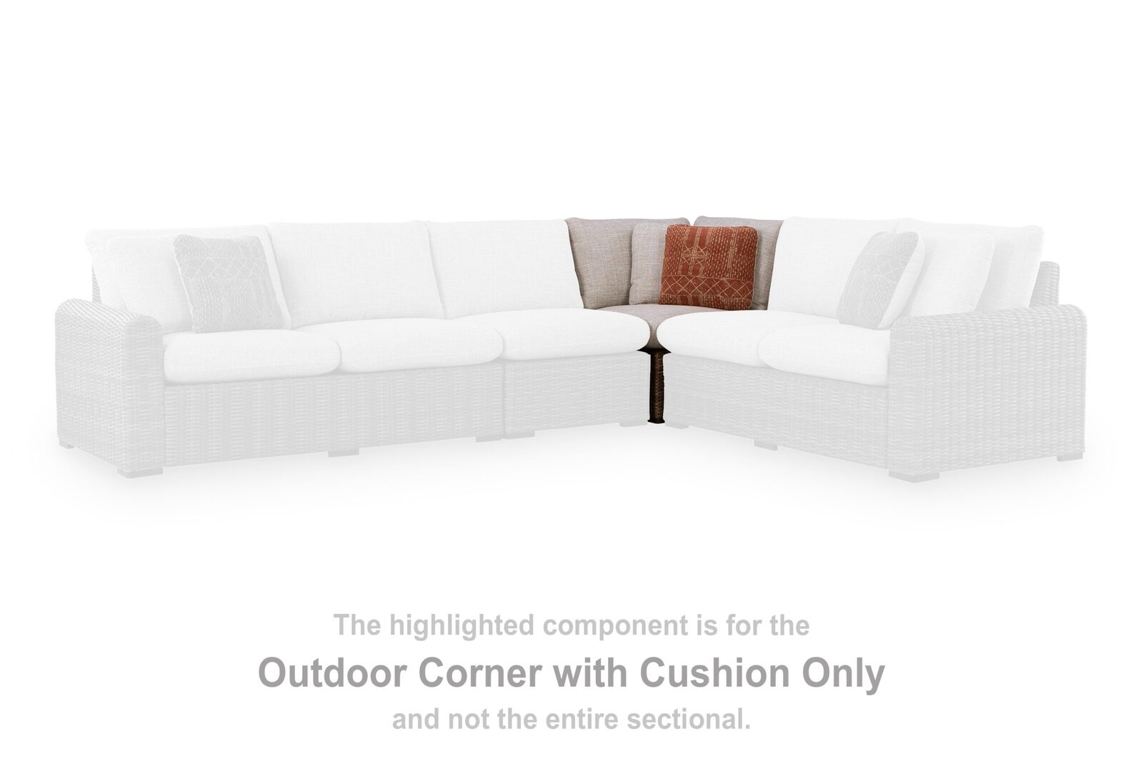 Dolan Creek - Corner With Cushion - Beige / Brown - Image 2