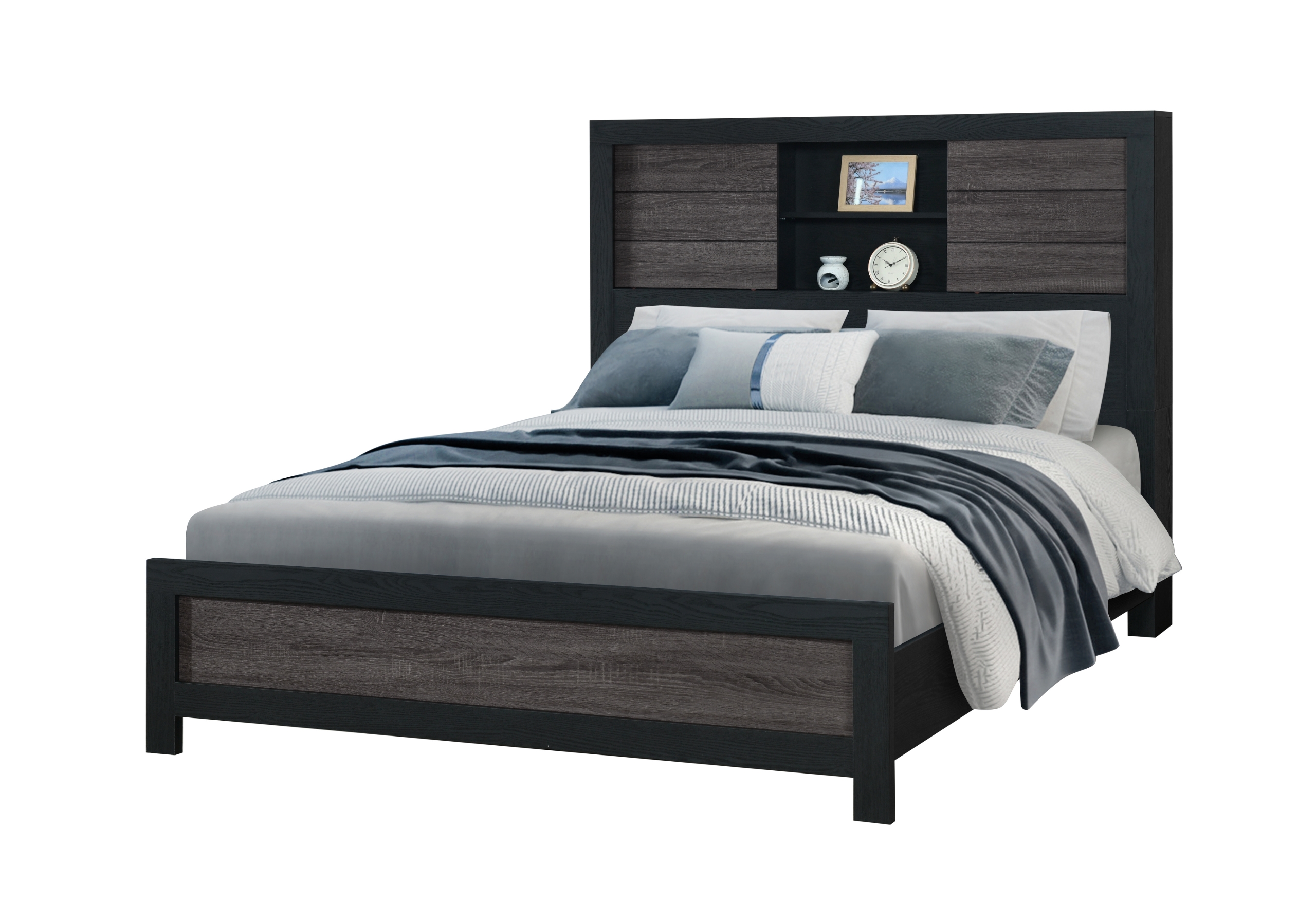 Lisbon - Bookcase Bed - Gray / Black - Image 2