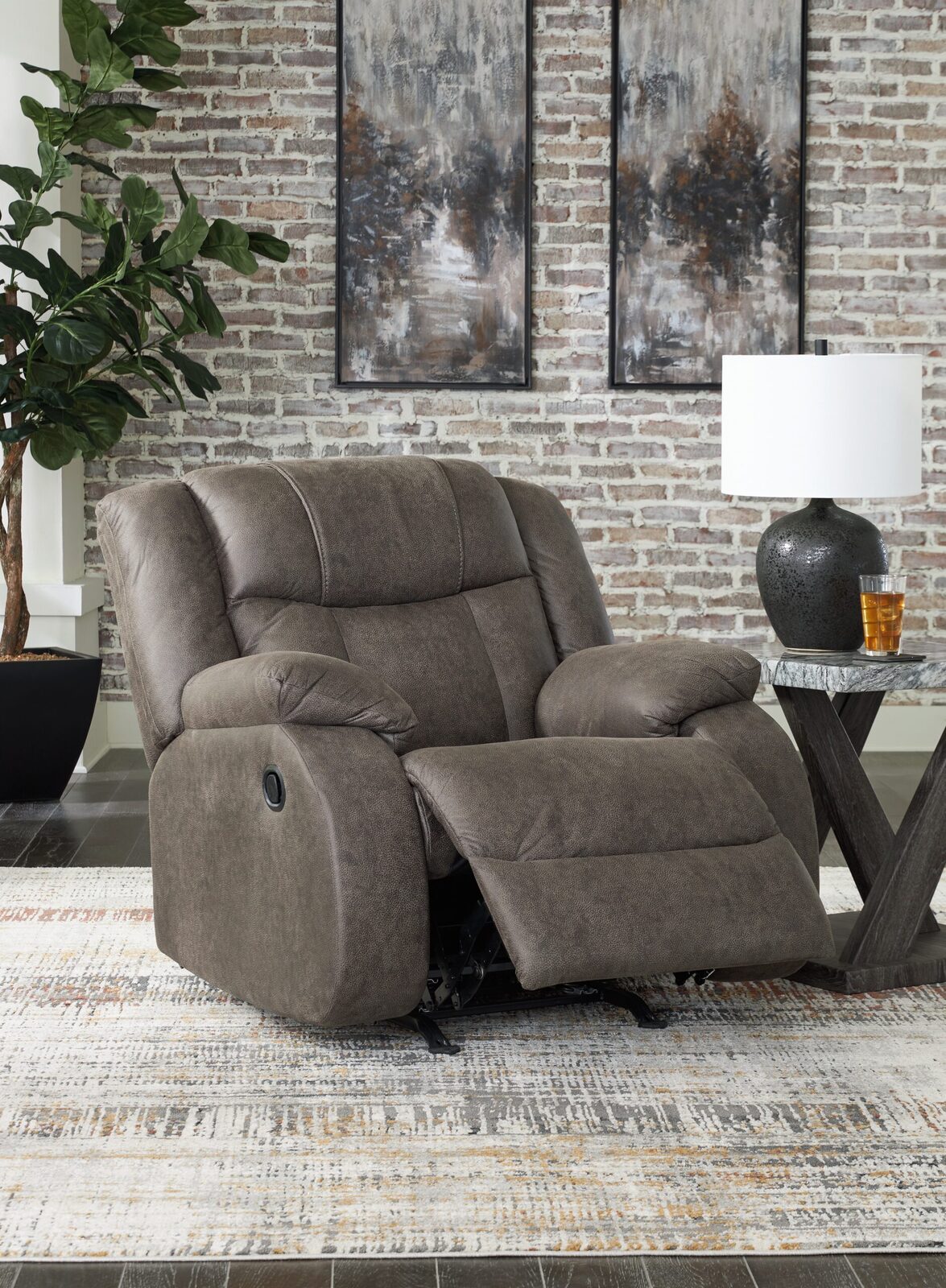 First Base - Rocker Recliner - Gunmetal - Image 8