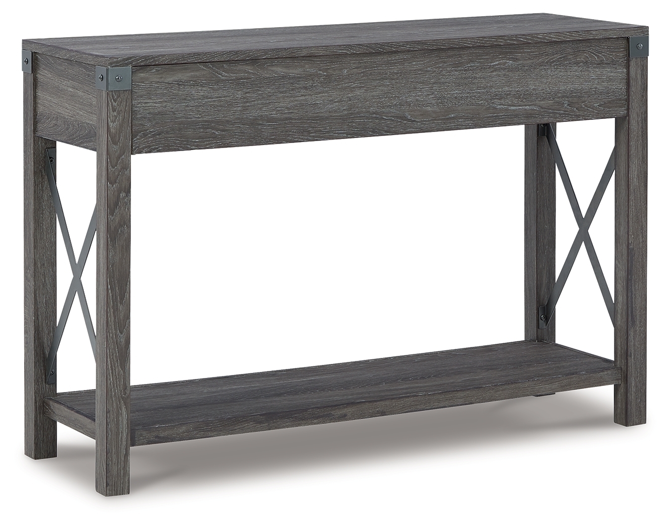 Freedan - Console Sofa Table - Grayish Brown - Image 5