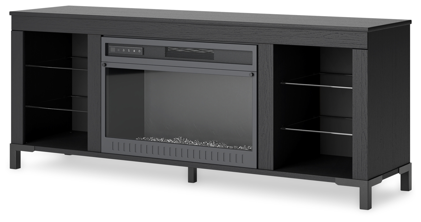 Cayberry - TV Stand With Fireplace - Black - Image 3