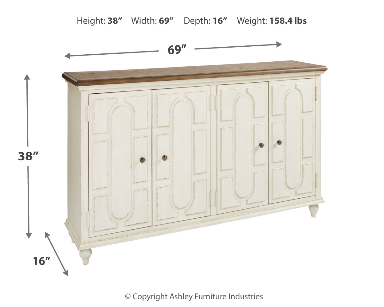 Roranville - Accent Cabinet - Antique White - Image 4
