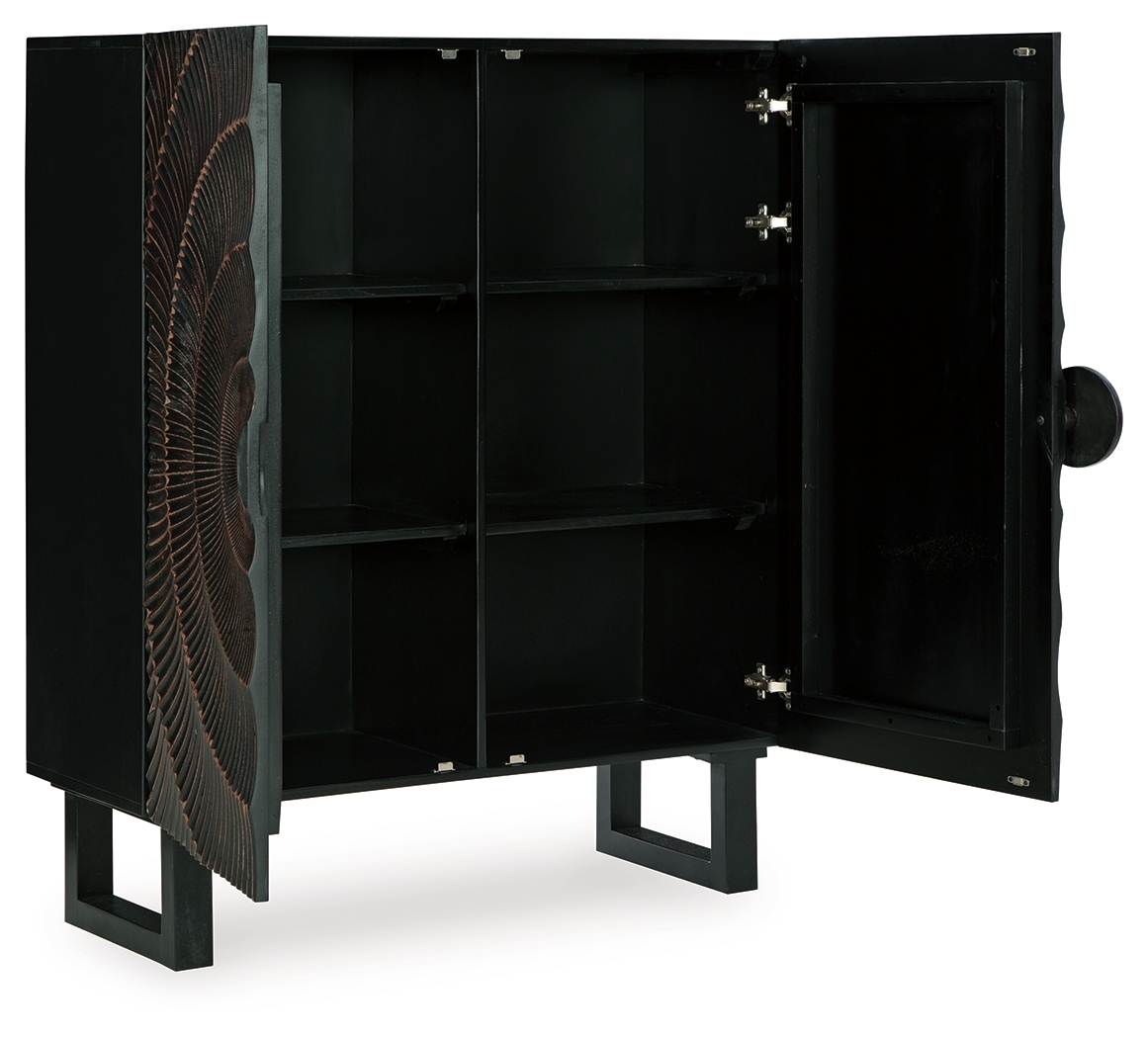 Fosterman - Accent Cabinet - Distressed Black - Image 3