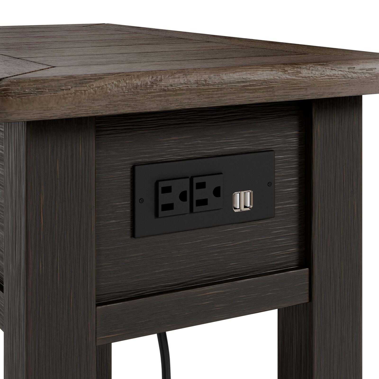 Tyler Creek - Chair Side End Table - Black / Gray - Image 11