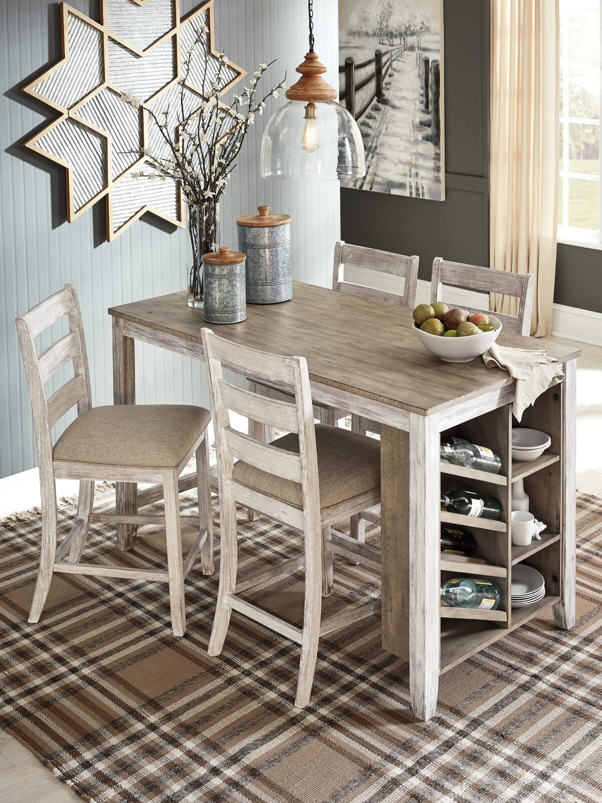 Skempton - Rectangular Counter Table With Storage - White - Image 10