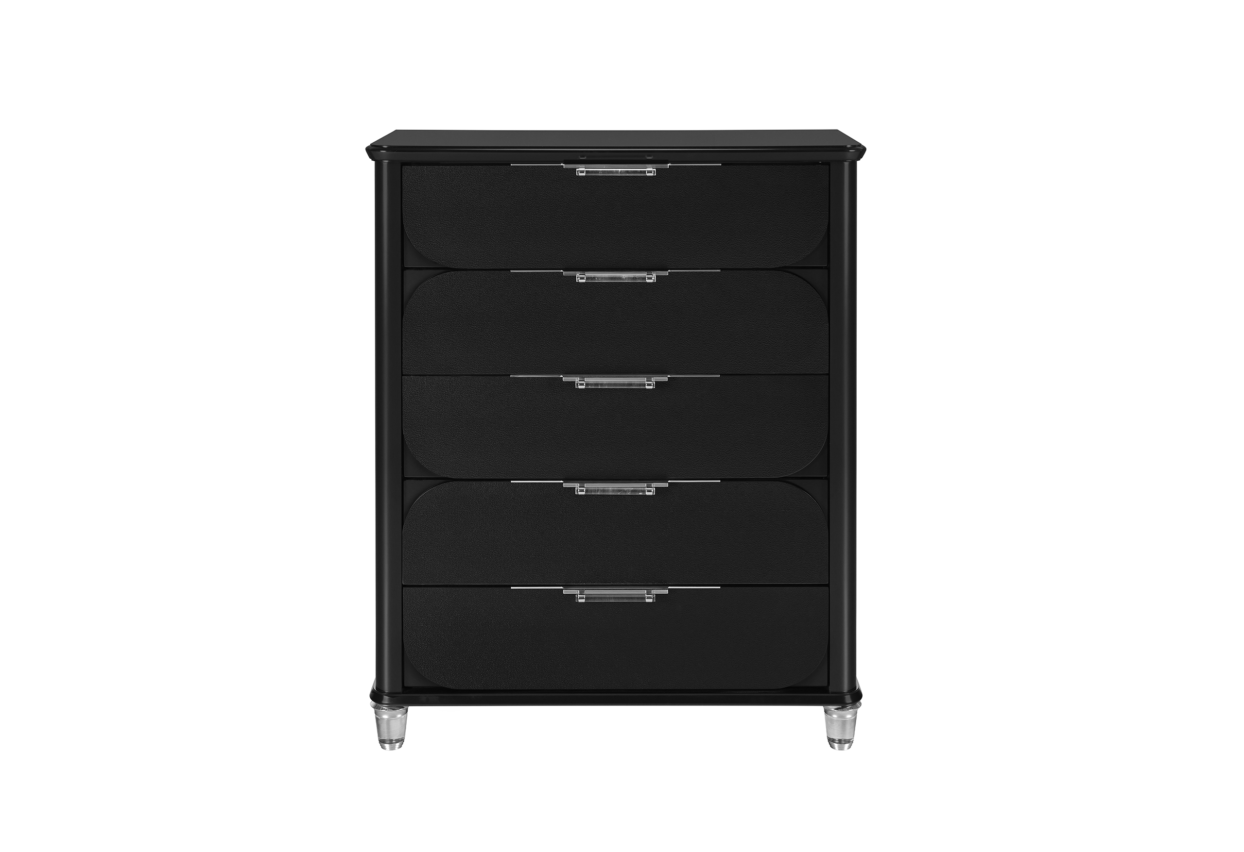 Lando - 5 Piece Bedroom Set (Bed, Dresser & Mirror, Nightstand, Chest) - Black - Image 3