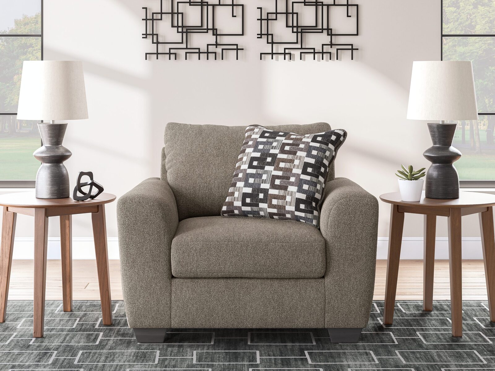 Triston-Peaks - Chair And A Half - Suede - Image 2