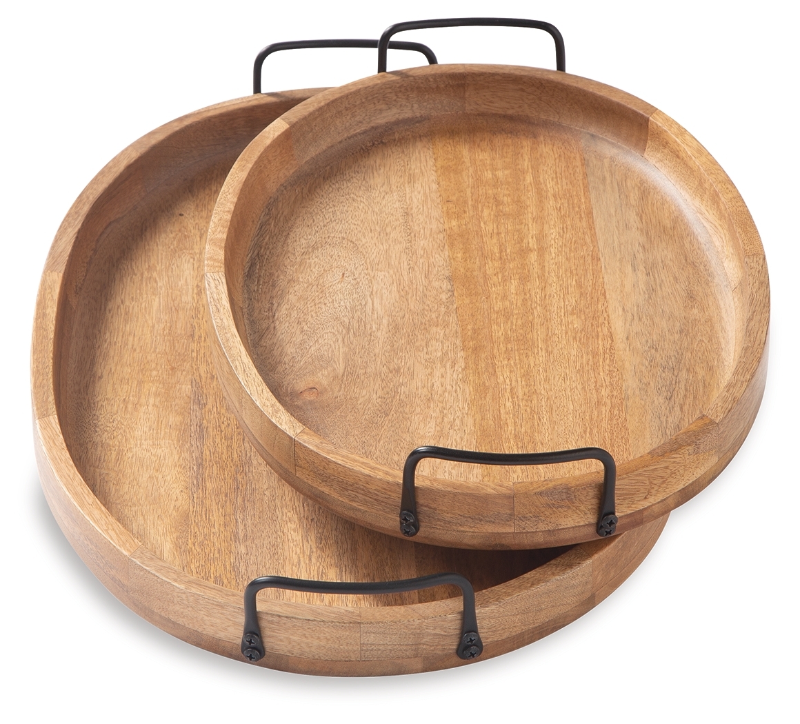 Jocelyne - Tray Set (Set of 2) - Brown / Black - Image 3