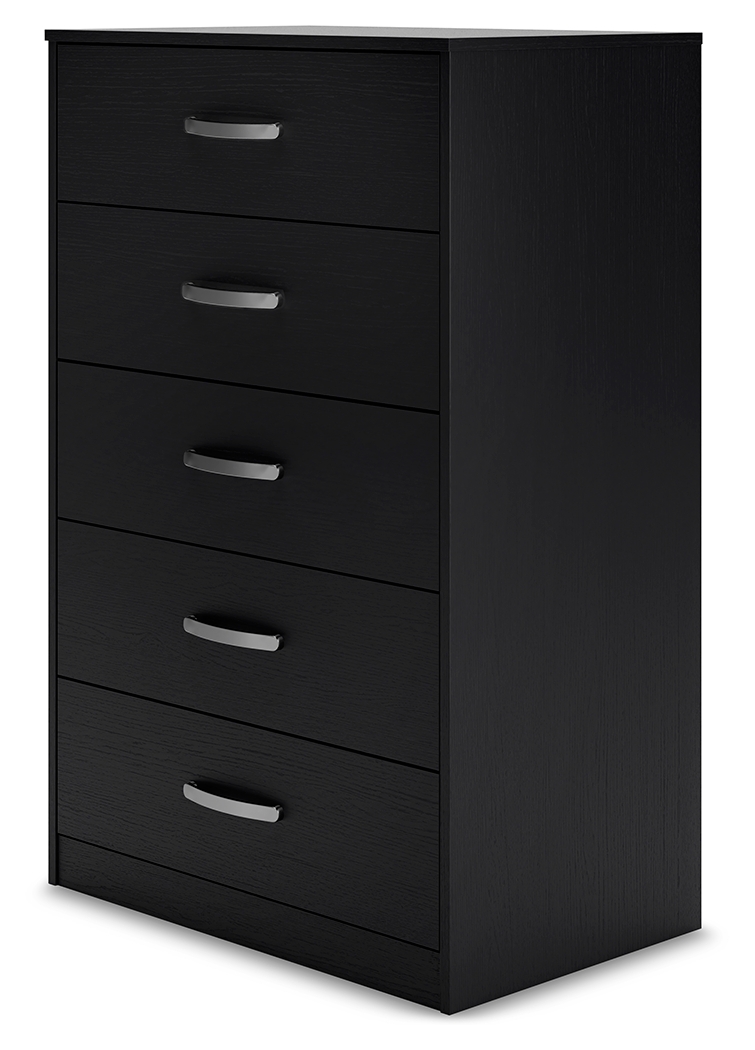 Finch - Five Drawer Chest - 46" Height - Black - Image 5