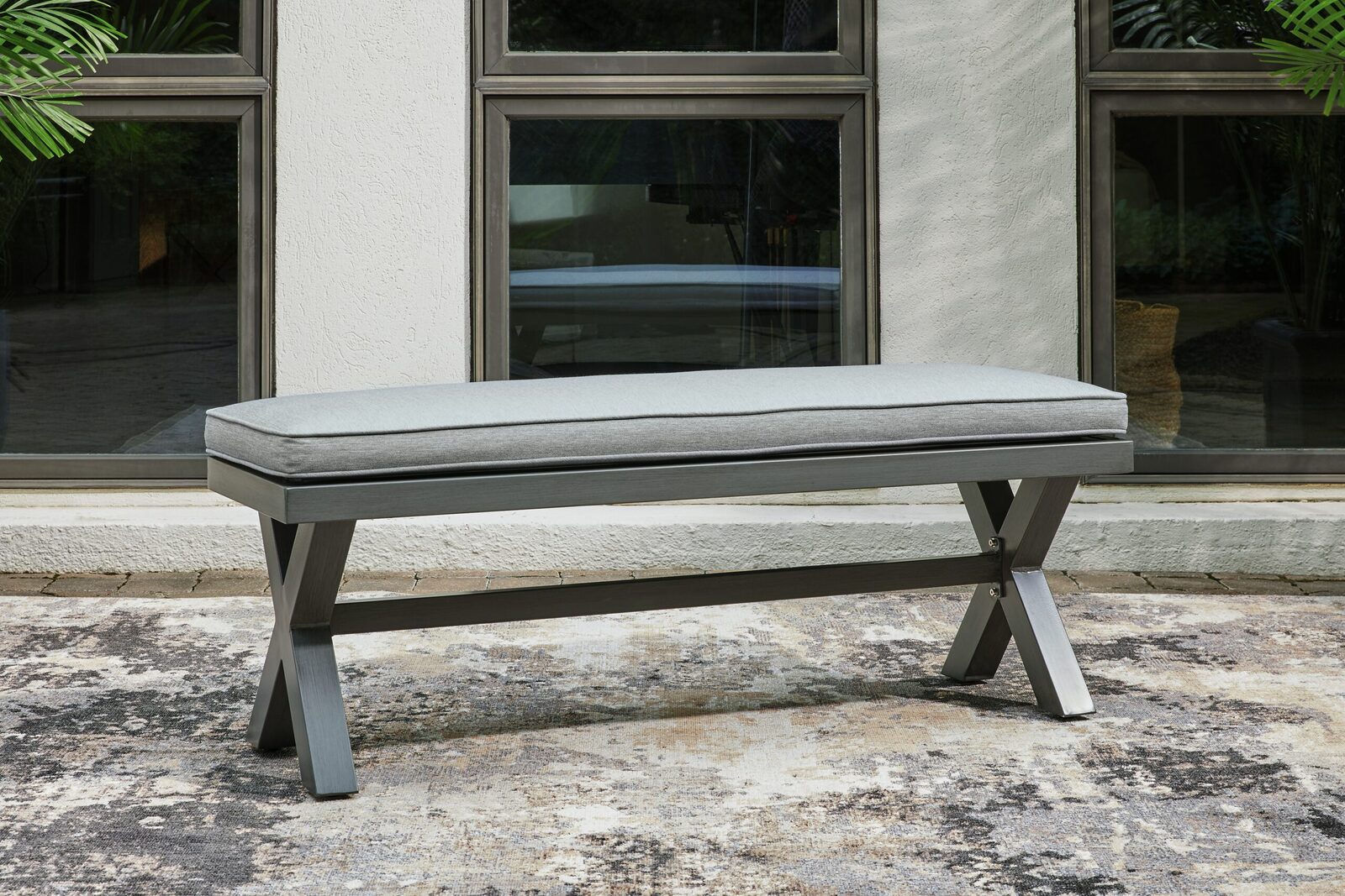 Elite Park - Bench With Cushion - Gray - Image 2