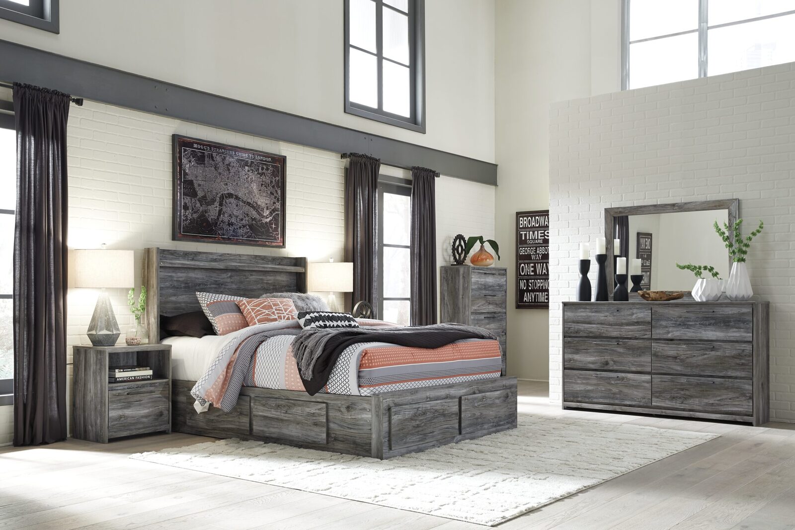 Baystorm - Panel Bedroom Set - Gray - Image 2